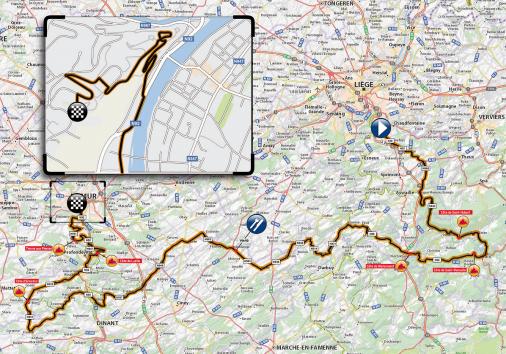 Streckenverlauf Grand Prix de Wallonie 2016