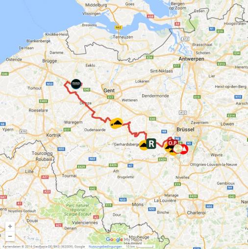 Streckenverlauf Eneco Tour 2016 - Etappe 4