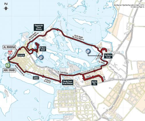 Streckenverlauf Abu Dhabi Tour 2016 - Etappe 2