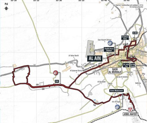 Streckenverlauf Abu Dhabi Tour 2016 - Etappe 3