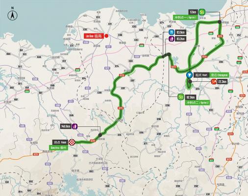 Streckenverlauf Tour of Hainan 2016 - Etappe 4