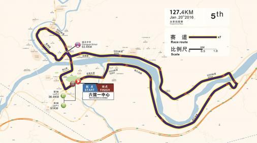 Streckenverlauf Tour of Fuzhou 2016 - Etappe 5