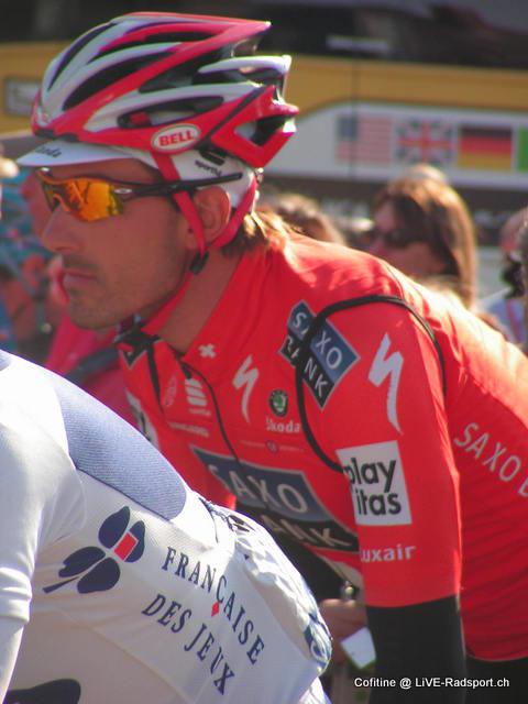 Fabian Cancellara im Trikot des Schweizer Meisters bei Paris-Roubaix 2010