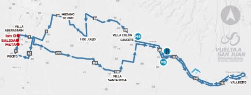 Streckenverlauf Vuelta Ciclista a la Provincia de San Juan 2017 - Etappe 6