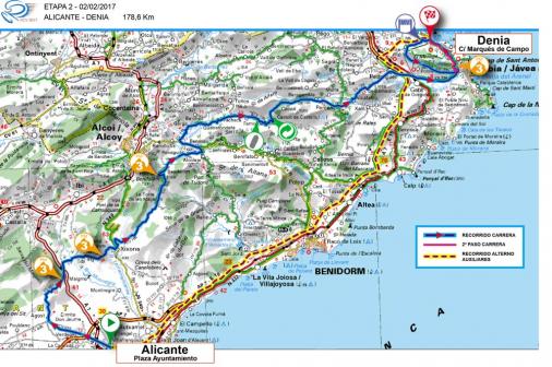 Streckenverlauf Volta a la Comunitat Valenciana 2017 - Etappe 2
