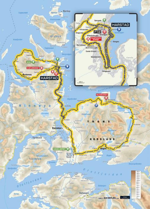 Streckenverlauf Arctic Race of Norway 2015 - Etappe 1