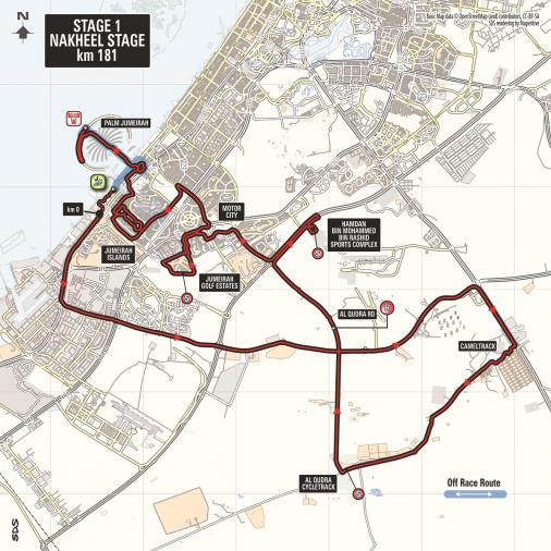 Streckenverlauf Dubai Tour 2017 - Etappe 1