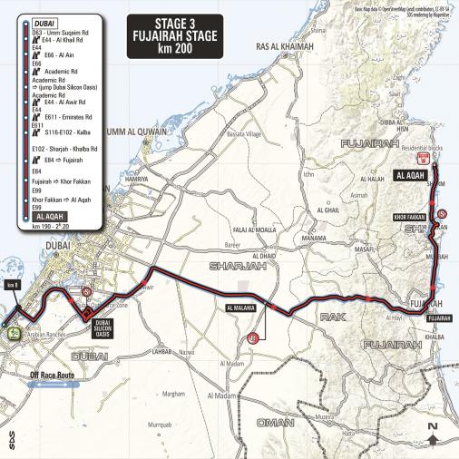 Streckenverlauf Dubai Tour 2017 - Etappe 3