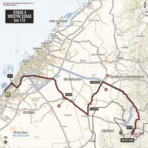 Streckenverlauf Dubai Tour 2017 - Etappe 4