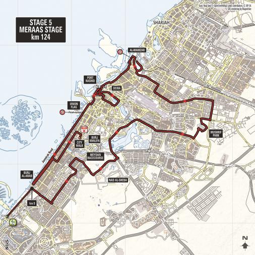 Streckenverlauf Dubai Tour 2017 - Etappe 5
