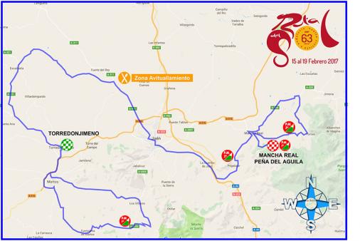 Streckenverlauf Vuelta a Andalucia Ruta Ciclista Del Sol 2017 - Etappe 2