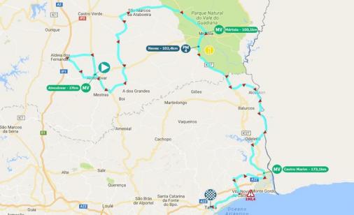 Streckenverlauf Volta ao Algarve em Bicicleta 2017 - Etappe 4