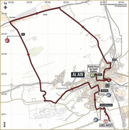 Streckenverlauf Abu Dhabi Tour 2017 - Etappe 3