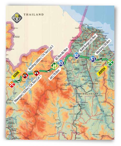 Streckenverlauf Le Tour de Langkawi 2017 - Etappe 2
