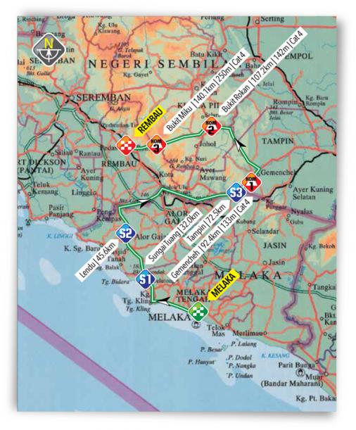 Streckenverlauf Le Tour de Langkawi 2017 - Etappe 7