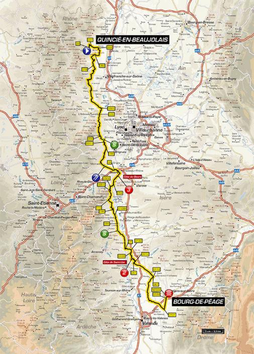 Streckenverlauf Paris - Nice 2017 - Etappe 5