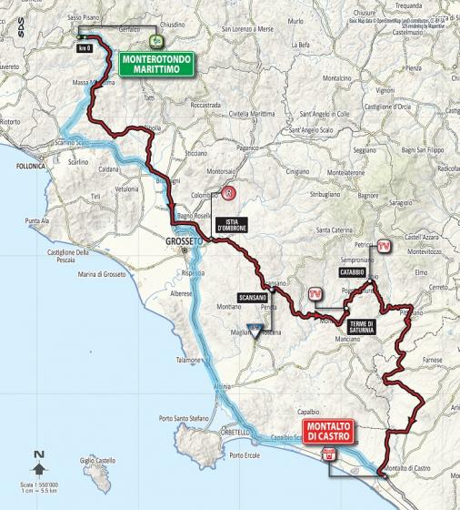 Streckenverlauf Tirreno - Adriatico 2017 - Etappe 3