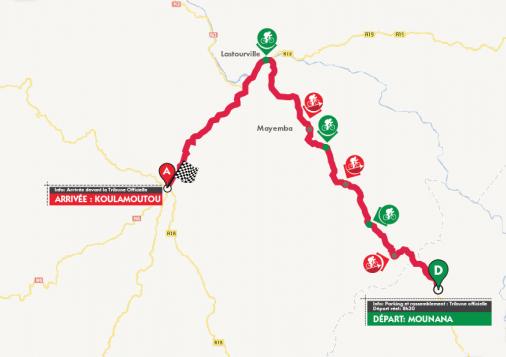 Streckenverlauf La Tropicale Amissa Bongo 2017 - Etappe 3