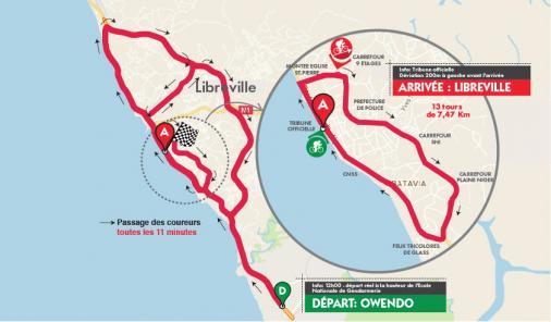 Streckenverlauf La Tropicale Amissa Bongo 2017 - Etappe 7