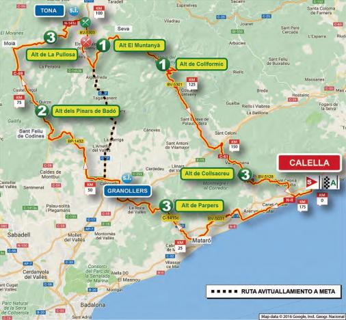 Streckenverlauf Volta Ciclista a Catalunya 2017 - Etappe 1