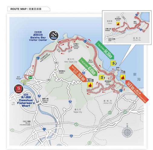 Streckenverlauf Tour de Taiwan 2017 - Etappe 2
