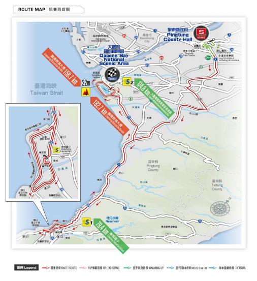 Streckenverlauf Tour de Taiwan 2017 - Etappe 5