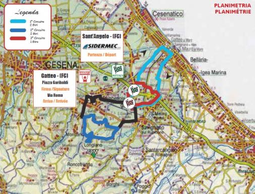 Streckenverlauf Settimana Internazionale Coppi e Bartali 2017 - Etappe 1a