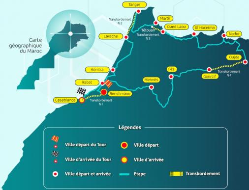 Streckenverlauf Hhenprofil Tour du Maroc 2017