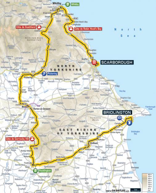 Streckenverlauf Tour de Yorkshire 2017 - Etappe 1