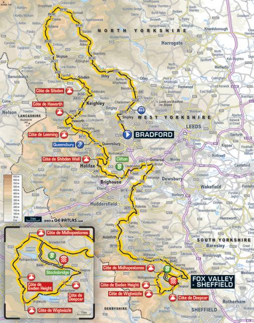 Streckenverlauf Tour de Yorkshire 2017 - Etappe 3