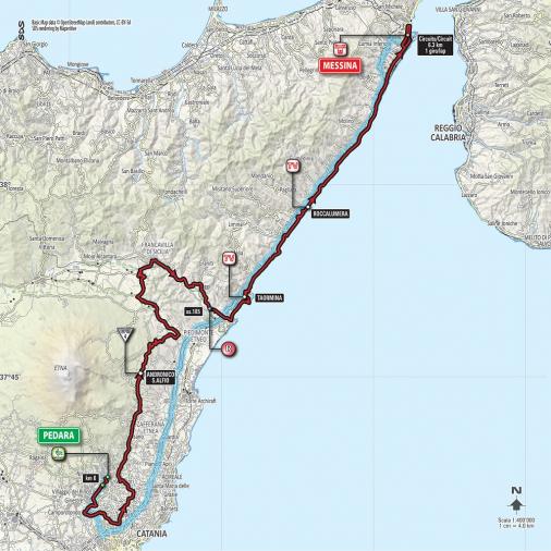 Streckenverlauf Giro dItalia 2017 - Etappe 5