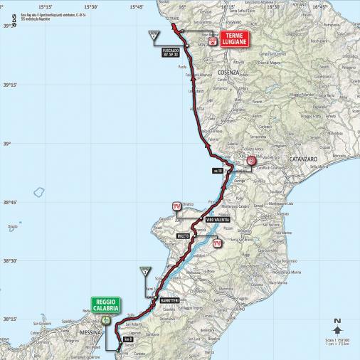 Streckenverlauf Giro d’Italia 2017 - Etappe 6