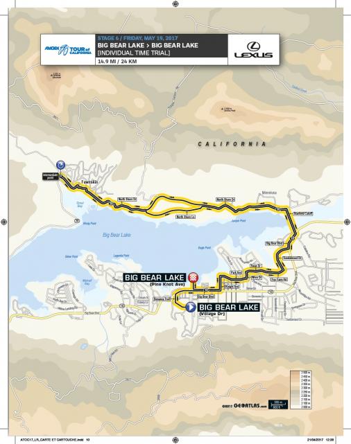 Streckenverlauf Amgen Tour of California 2017 - Etappe 6