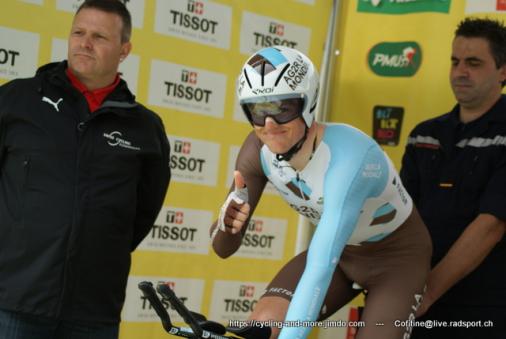 Mathias Frank beim Zeitfahren der Tour de Romandie 2017