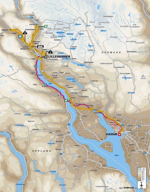 Streckenverlauf Tour of Norway 2017 - Etappe 3