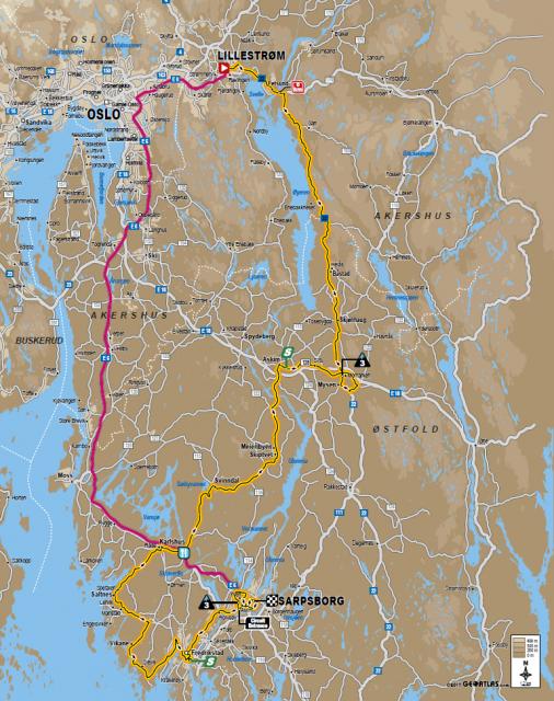 Streckenverlauf Tour of Norway 2017 - Etappe 4