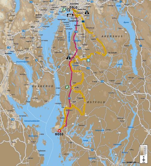 Streckenverlauf Tour of Norway 2017 - Etappe 5