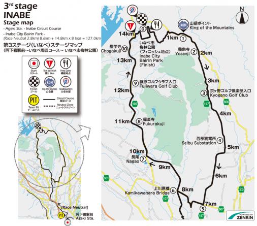 Streckenverlauf Tour of Japan 2017 - Etappe 3