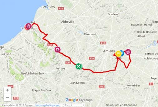 Streckenverlauf Grand Prix de la Somme Conseil Dpartemental 80 2017
