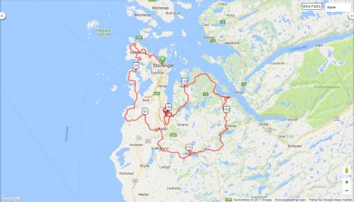 Streckenverlauf Tour des Fjords 2017 - Etappe 4