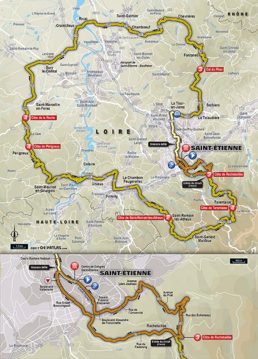 Streckenverlauf Critrium du Dauphin 2017 - Etappe 1