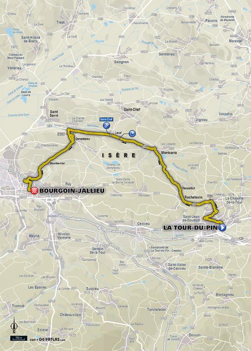 Streckenverlauf Critrium du Dauphin 2017 - Etappe 4