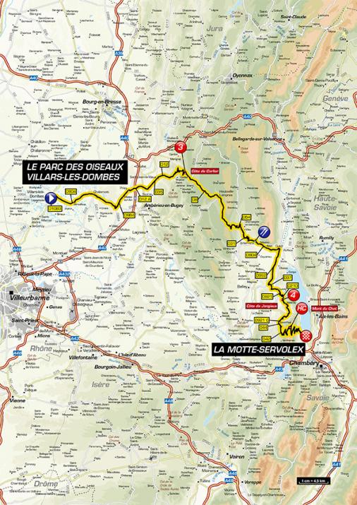 Streckenverlauf Critrium du Dauphin 2017 - Etappe 6