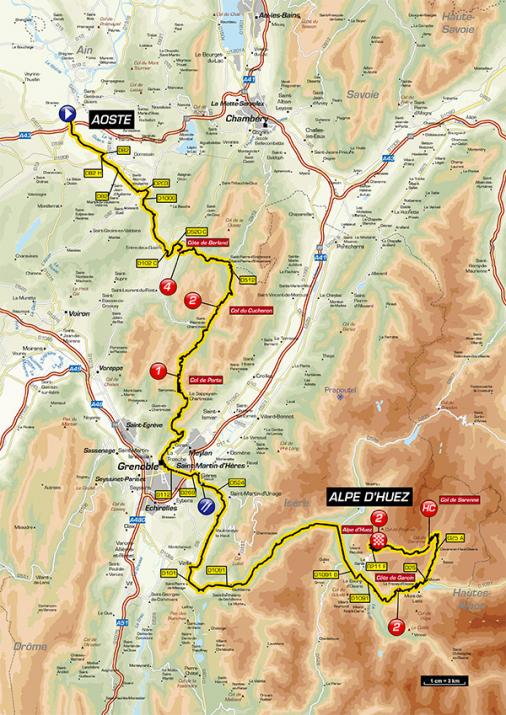 Streckenverlauf Critrium du Dauphin 2017 - Etappe 7