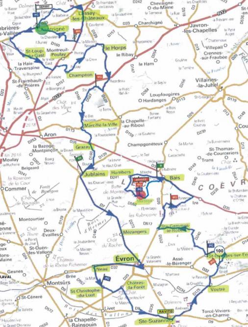 Streckenverlauf Boucles de la Mayenne 2017 - Etappe 2