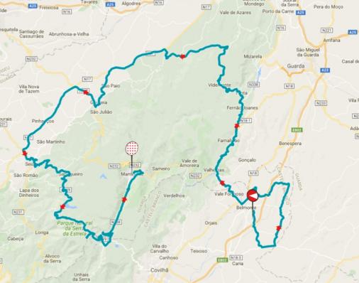 Streckenverlauf GP Beiras e Serra da Estrela 2017 - Etappe 3