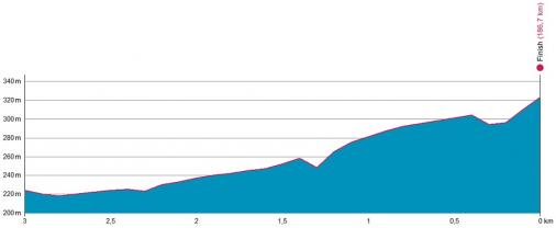 Hhenprofil Ster ZLM Toer GP Jan van Heeswijk 2017 - Etappe 3, letzte 3 km