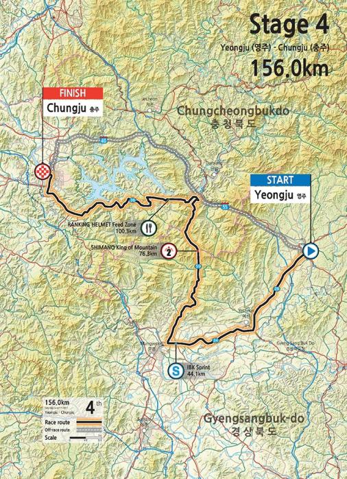 Streckenverlauf Tour de Korea 2017 - Etappe 4
