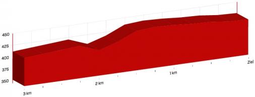 Höhenprofil Tour de Suisse 2017 - Etappe 2, letzte 3 km
