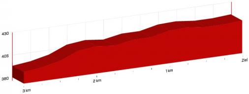 Höhenprofil Tour de Suisse 2017 - Etappe 5, letzte 3 km